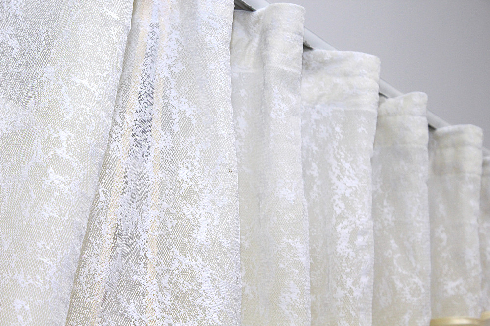 Кухонные шторы (270х170см) с ламбрекеном, на карниз 1-1,5м цвет бежевый с белым 00к 59-806 Киев - изображение 5