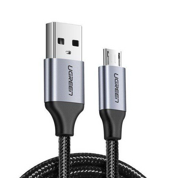 Кабель Micro USB Ugreen US290 60403 5V/2A для заряджання та передавання даних (Сірий, 3 м) Миколаїв - фото 1
