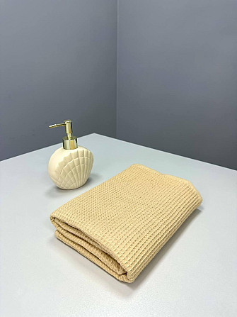 Вафельное полотенце Ideal Textile 70х140 см 240 г/м2 (56860827) Бежевий Черновцы - изображение 5