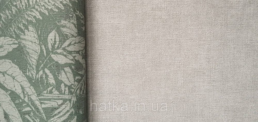 Шпалери вінілові на флізеліні AS creation Amber метрові однотонні ефект розмитості матові зелені сірі Київ - фото 2