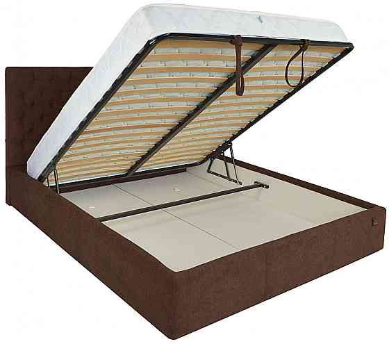 Кровать Двуспальная Cambridge Comfort 160 х 190 см Мисти Chocolate С подъемным механизмом и нишей для белья Темно-коричневый Киев