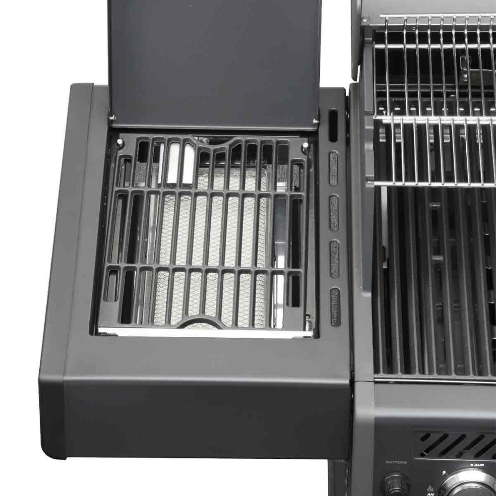 Газовий гриль SANTOS S-418 All Black, з бічним і заднім пальниками, чорний повністю 890055 Код: 010956 Рівне - фото 6