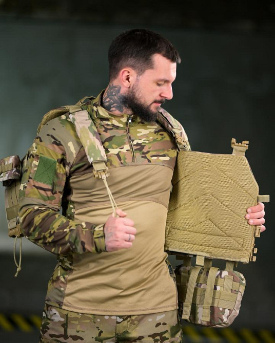 Плитоноска Attack 4 точки швидке скидання з напашником ПП8255 Одеса - фото 8