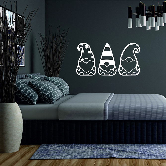 Декоративное настенное Панно «Гномики» Декор на стену 90*55 см-3шт, Белый Киев - изображение 2