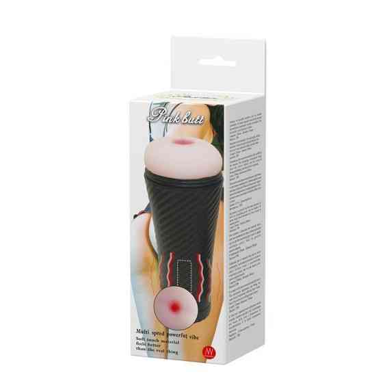 Мастурбатор BAILE Pink Butt Vibrating Sex Aura Київ