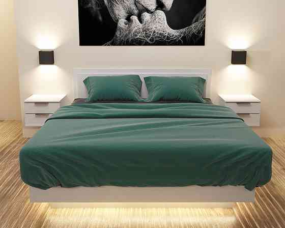 Кровать Кристалл №2 двуспальная, Белый, 2035х1632х850 Львов