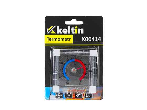 Термометр віконний "Keltin"  75x75 мм cамоклеючий Стрый