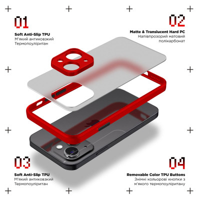 Чохол до мобільного телефона Armorstandart Frosted Matte Samsung M15 5G (M156) Red (ARM74382) Вінниця - фото 2