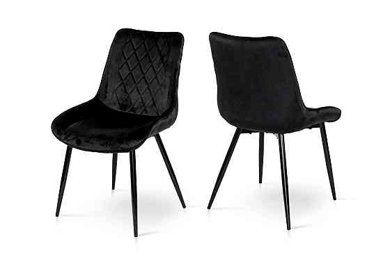 Стілець КОРФУ, велюр чорний Київ