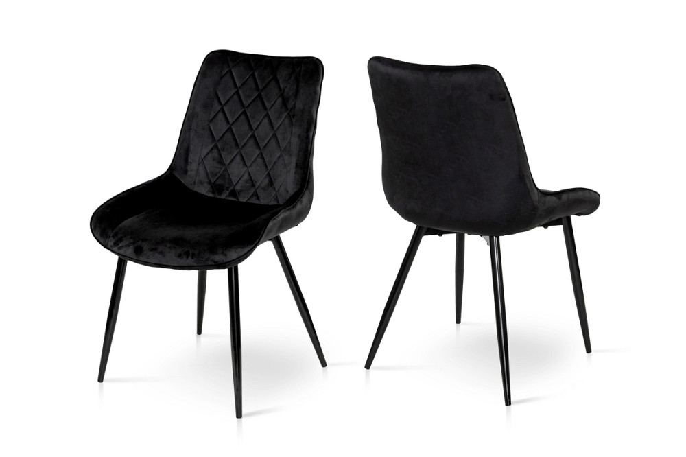 Стілець КОРФУ, велюр чорний Київ - фото 2