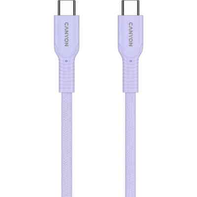 Дата кабель USB-C to USB-C 1.0m OnWire 60CL C-C 60W COLOR Braided 1m Purple Canyon (CND-CCAP60AB10PU) Вінниця