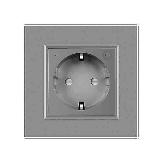 Розумна розетка ZigBee з заземленням Livolo сірий (VL-FCTC16AZ-2IP) Коломыя