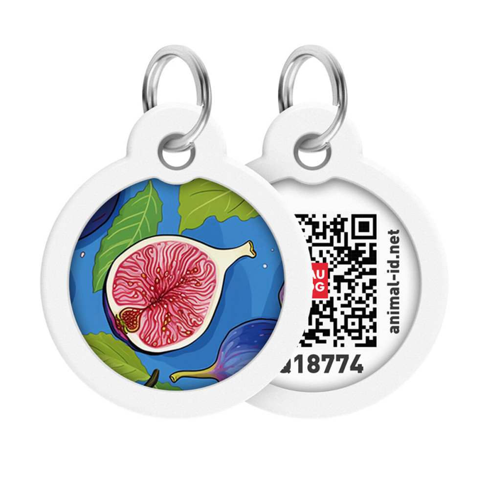 Адресник для собак и кошек металлический WAUDOG Smart ID с QR паспортом, рисунок 