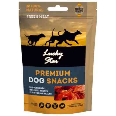 Лакомство для собак Lucky Star Мягкие кольца вяленого мяса курицы ≈4 см 85 г (4820111434169) Винница