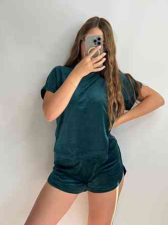 Піжама-комплект з плюшевого велюр Смарагд 2XL Харків