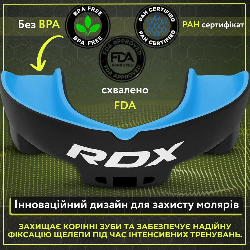 Капа RDX 3w доросла (вік 12+) Black/Blue Кам'янське - фото 2