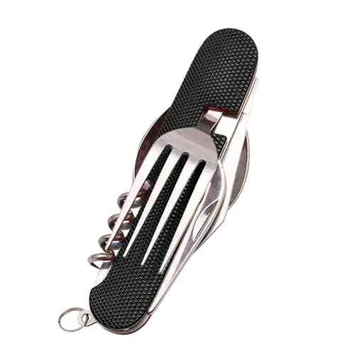 Туристический набор столовых приборов 6в1, складные нож ложка вилка Винница