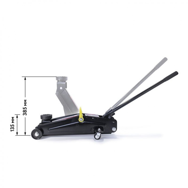 Домкрат 2т (135-385мм) підкатний гідравлічний з гумовою накладкою Одеса - фото 3