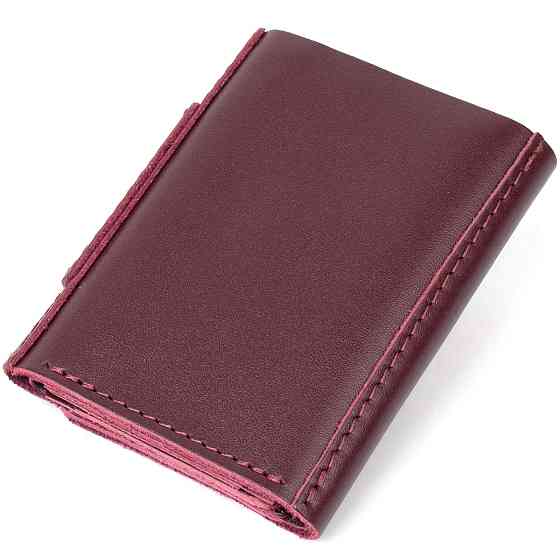 Глянцевое кожаное портмоне GRANDE PELLE 11456 Бордовый Киев