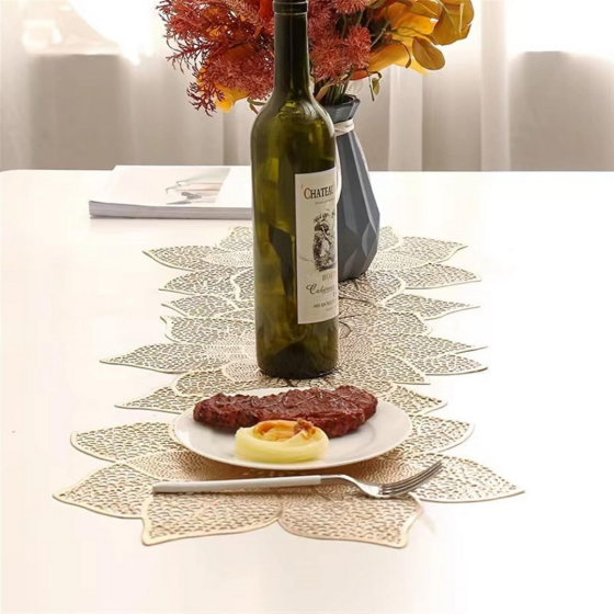 Килимок сервірувальний під гаряче, 91×35см, сервірувальна серветка скатертина золотиста Кам'янець-Подільський