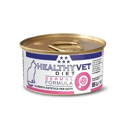 Влажный корм для взрослых кошек Kippy Healthyvet Diet Dermal Formula для поддержания здоровья кожи и пищевой чувствительности, 85г Винница