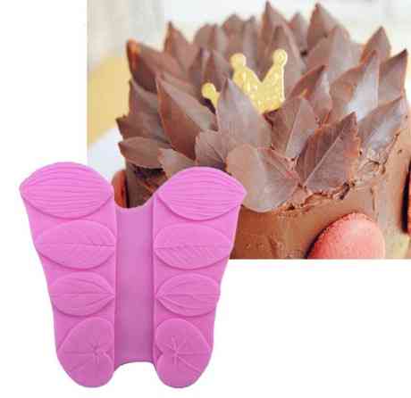 Молд силиконовый Листья 10 на 10 см розовый Киев