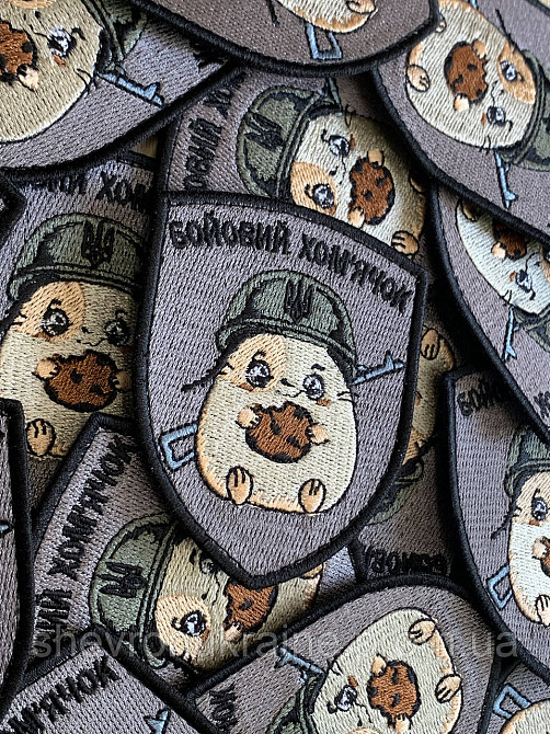 Шеврон БОЙОВИЙ ХОМ'ЯЧОК (Форма щит. На липучці) Розмір 8x6.3см Київ - фото 2