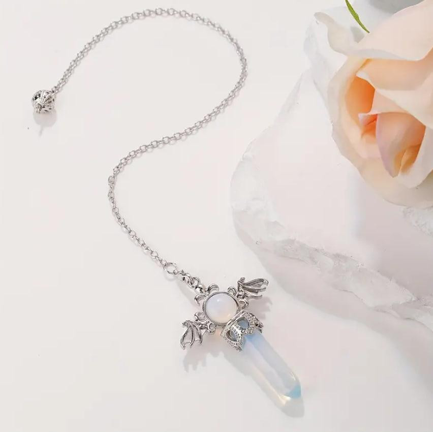 Маятник из натурального опала, подвеска для балансировки опал чакр, размер 5 см. Киев - изображение 1