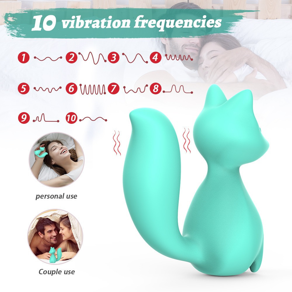 Мини-вибратор клиторальный Every Night Toys Doris в форме лисы бирюзовый, 10 режимов вибрации Sex Aura Киев - изображение 3