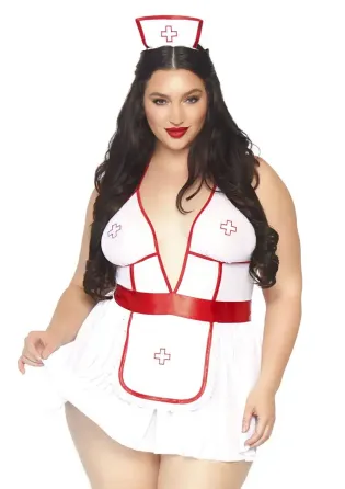Костюм медсестри Leg Avenue Nightshift Nurse XL/XXL, сукня, трусики, шапочка Львів