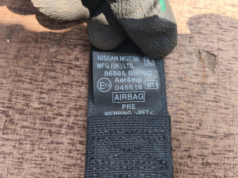 Ремінь безпеки передній лівий Nissan Note E11 2005-2012 (86885-BH15C) Ковель - изображение 3