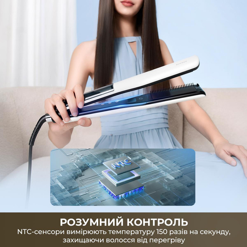 Праска (випрямляч) для волосся Dreame AuraSteam Straight White (AA01A) ( 25890 ) Харьков - изображение 8