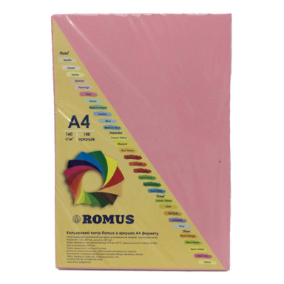 Папір Romus A4 160 г/м2 100sh Pink (R50621) Вінниця - фото 1