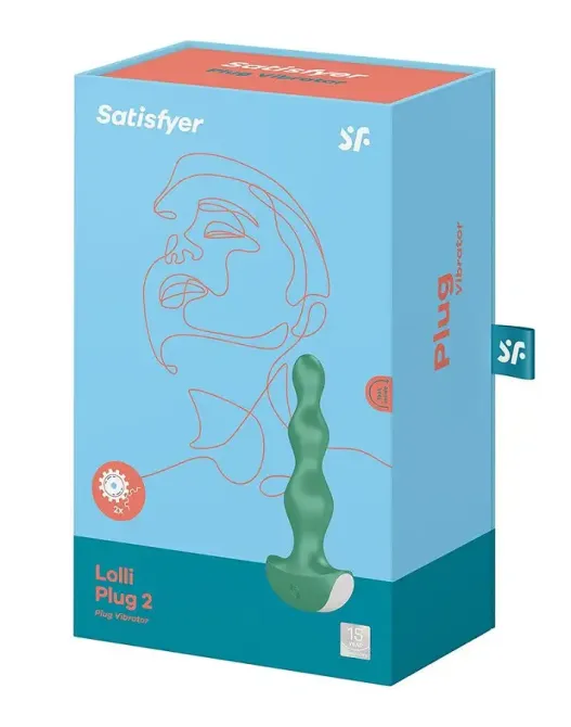 Анальний стимулятор-намистини з двома моторами Satisfyer Lolli-Plug 2 Green Львів - фото 6