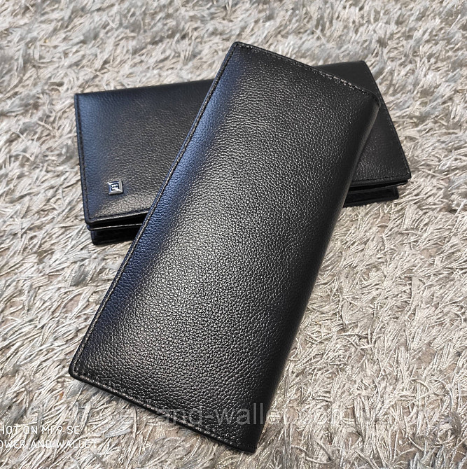 Стильный мужской кожаный купюрник на магнитах черного цвета Marco Coverna MSM 6 Киев - изображение 7