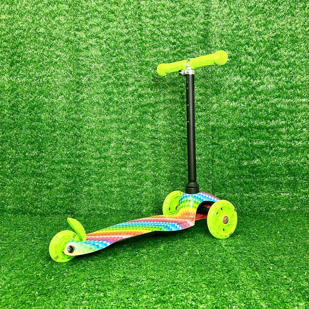 Самокат триколісний Skyper MINI колеса PU 120мм на 2-4 роки Салатовий Вид 4 (112-40103) Чернигов - изображение 1