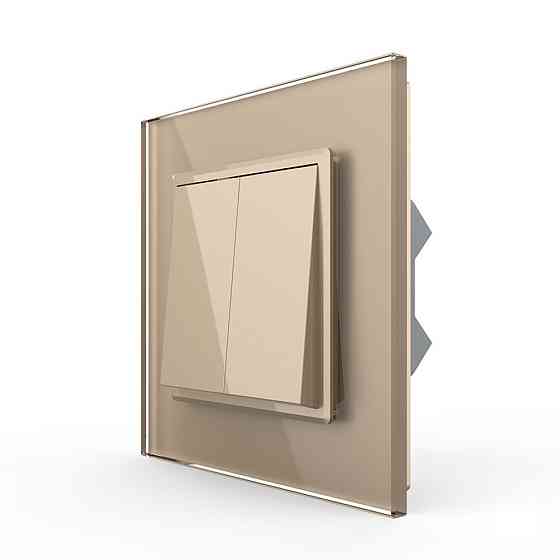 Двоклавішний перехресний вимикач Livolo золотий (VL-C7FCMM10A-1AP) Коломыя