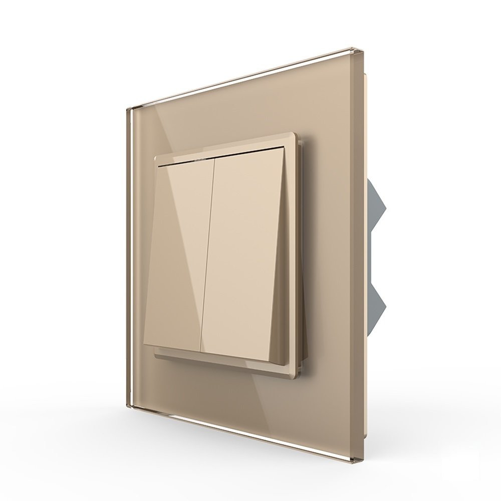 Двоклавішний перехресний вимикач Livolo золотий (VL-C7FCMM10A-1AP) Коломыя - изображение 6