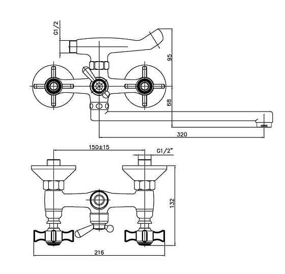 Змішувач для ванни Haiba Zeus 143   ( HB0423 ) 28389 Харків
