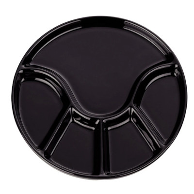 Менажница Kela Anneli для фондю керамічна, 21.5х2 см, чорна (67404) Винница - изображение 1