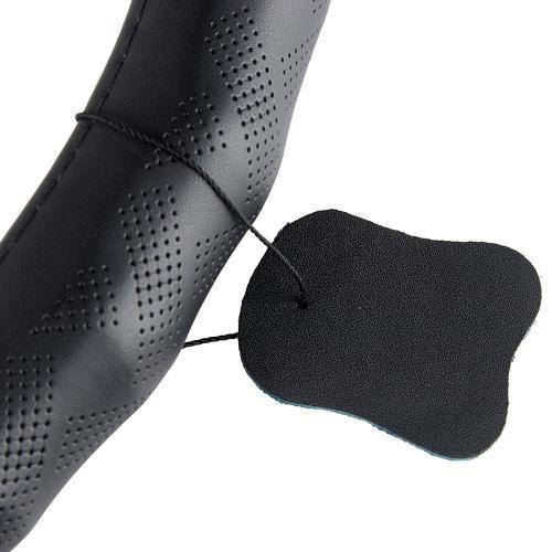 Чохол на кермо VLOD-24LC6 BK M чорний шкіряний з одним швом Харків - фото 5