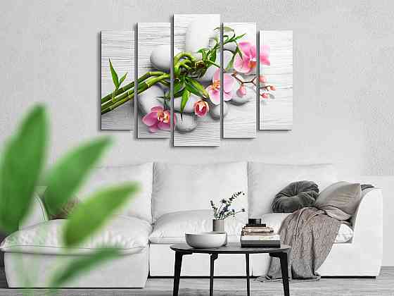 Модульна картина Квіти Орхідея Art-259_5 ( 80х118см ) Київ