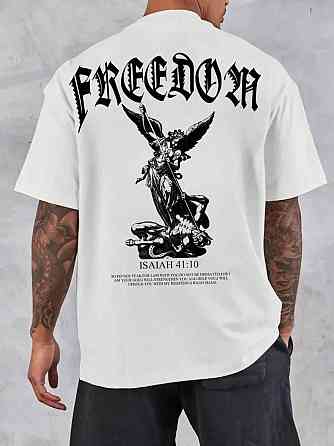 Футболка чоловіча с принтом  46 Біла 2664092833 Дніпро