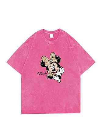 Футболка оверсайз винтаж с принтом Розовый Минни-бант Харьков