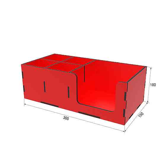 Органайзер EKOSTAR деревянный красный 300х150х100 мм Киев