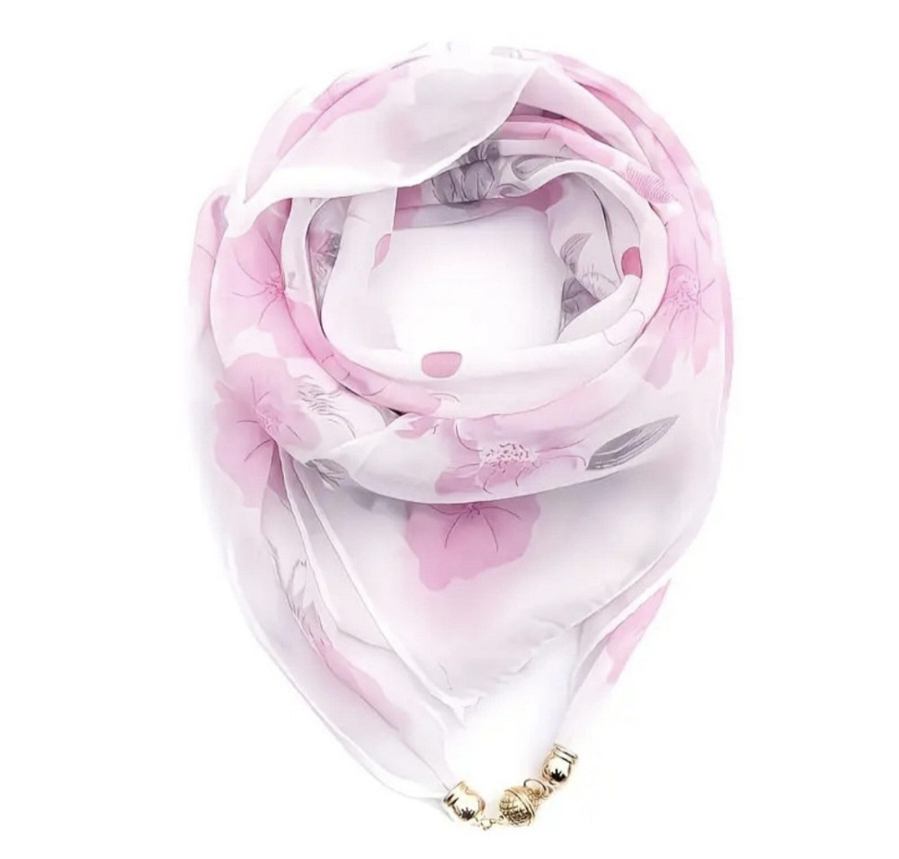 Шарф жіночий з магнітною застібкою Світло-рожевий Сміла - фото 1