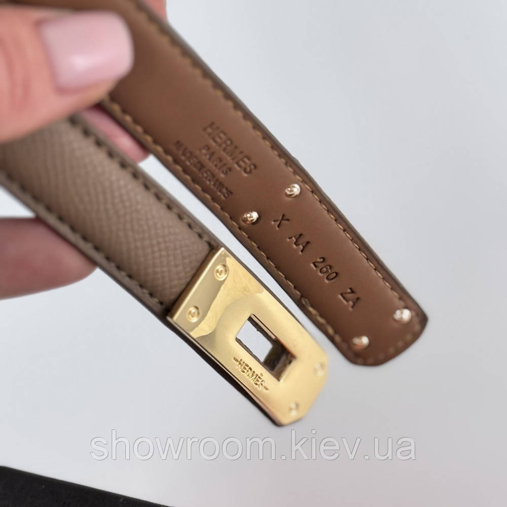 Жіночий ремінь шкіряний Hermes Гермес (280-1) тауп Київ - фото 4