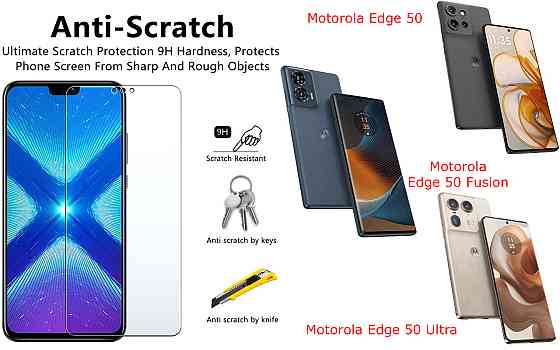 Защитное стекло NeoGlass для Motorola Edge 50, Edge 50 Fusion, Edge 50 Ultra – ультрапрозрачное и устойчивое Киев