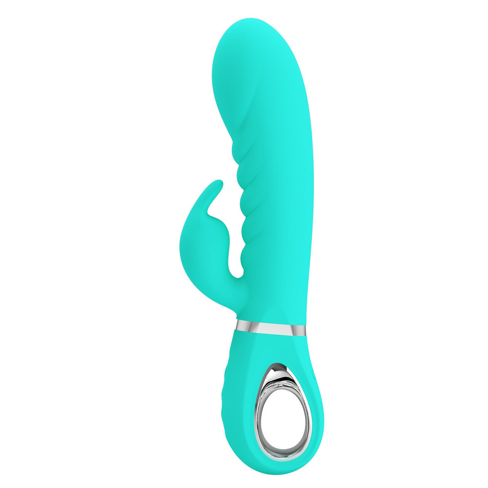 Вибратор-кролик Pretty Love Prescott мятный, ребристый, 20 х 3,9 см Sex Aura Киев - изображение 3