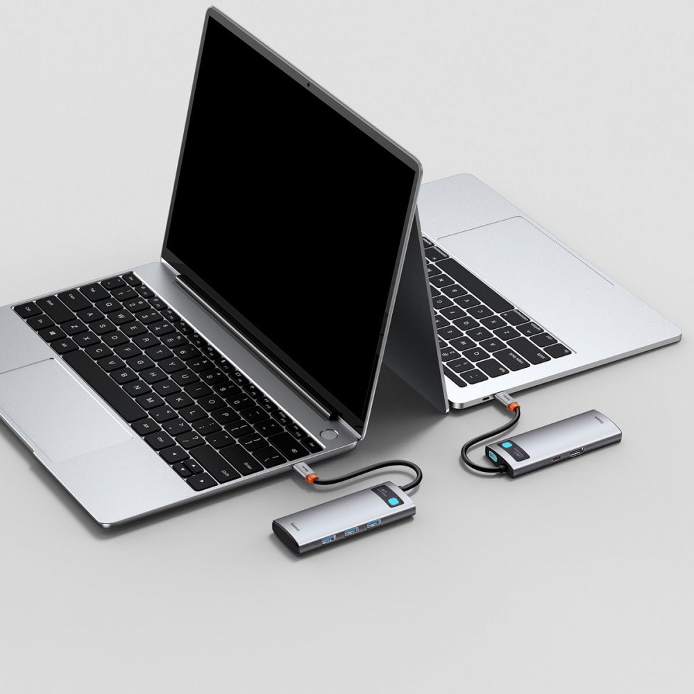 USB-Хаб Baseus Metal Gleam Series 5-in-1 Type-C серый Львов - изображение 4